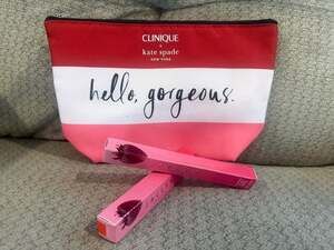 Clinique x Kate Spade New York Makeup Bag with Two Jaclyn Cosmetics Lip Liners